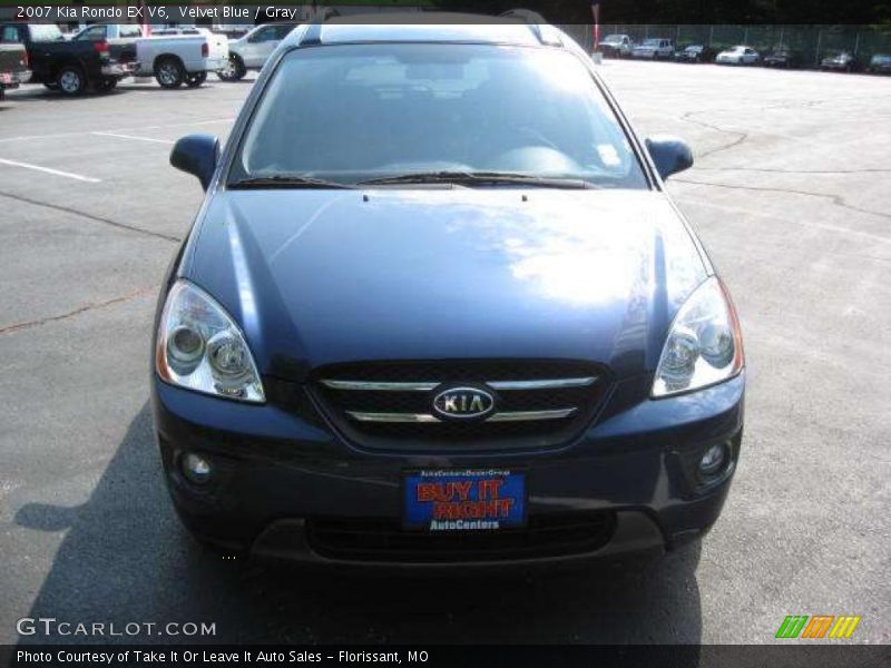 Velvet Blue / Gray 2007 Kia Rondo EX V6