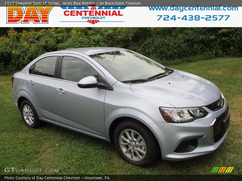 Arctic Blue Metallic / Jet Black/Dark Titanium 2017 Chevrolet Sonic LT Sedan