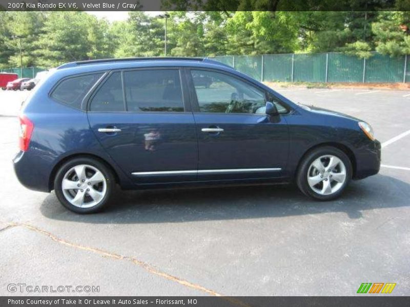Velvet Blue / Gray 2007 Kia Rondo EX V6