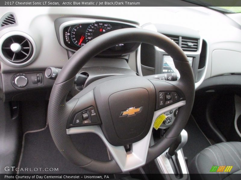 Arctic Blue Metallic / Jet Black/Dark Titanium 2017 Chevrolet Sonic LT Sedan