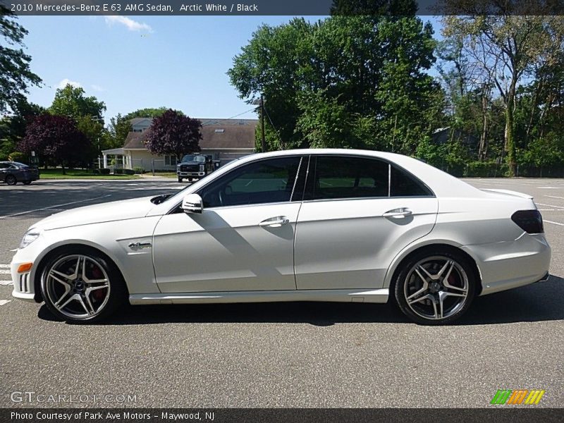 Arctic White / Black 2010 Mercedes-Benz E 63 AMG Sedan