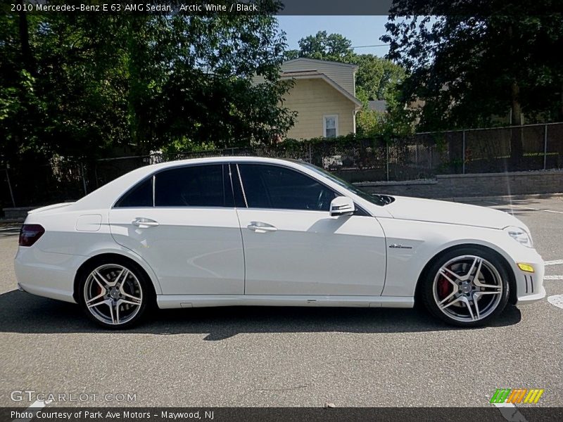 Arctic White / Black 2010 Mercedes-Benz E 63 AMG Sedan