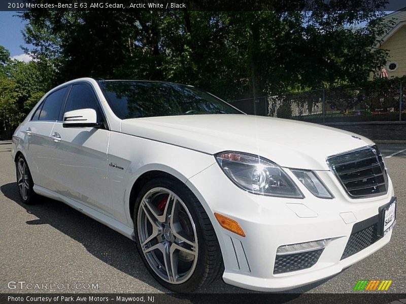 Arctic White / Black 2010 Mercedes-Benz E 63 AMG Sedan