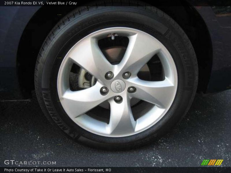 Velvet Blue / Gray 2007 Kia Rondo EX V6