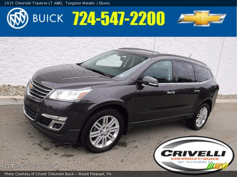 Tungsten Metallic / Ebony 2015 Chevrolet Traverse LT AWD