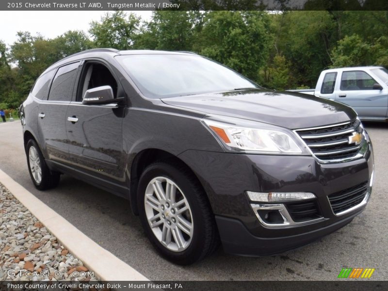 Tungsten Metallic / Ebony 2015 Chevrolet Traverse LT AWD