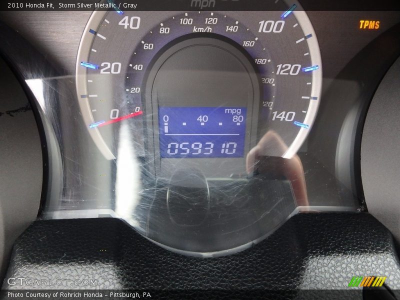 Storm Silver Metallic / Gray 2010 Honda Fit