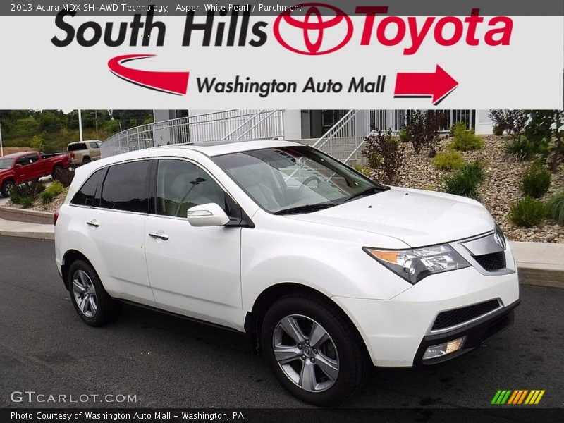 Aspen White Pearl / Parchment 2013 Acura MDX SH-AWD Technology