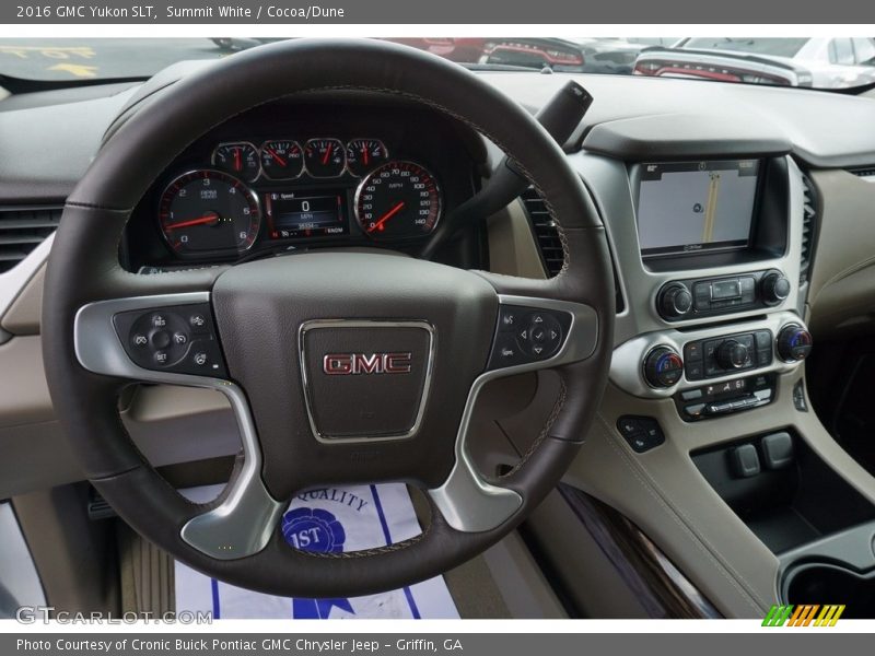 Summit White / Cocoa/Dune 2016 GMC Yukon SLT