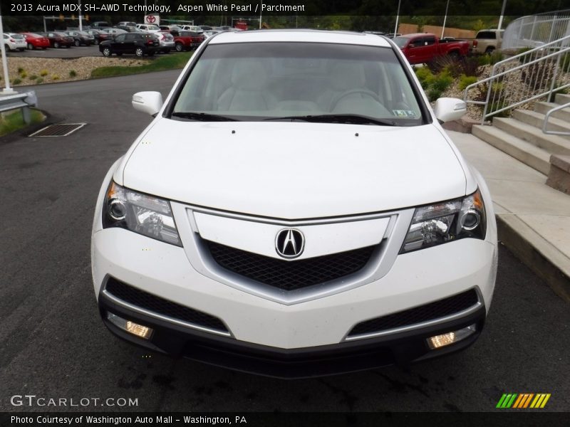 Aspen White Pearl / Parchment 2013 Acura MDX SH-AWD Technology