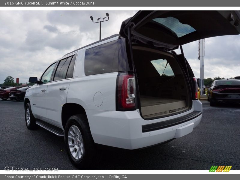 Summit White / Cocoa/Dune 2016 GMC Yukon SLT