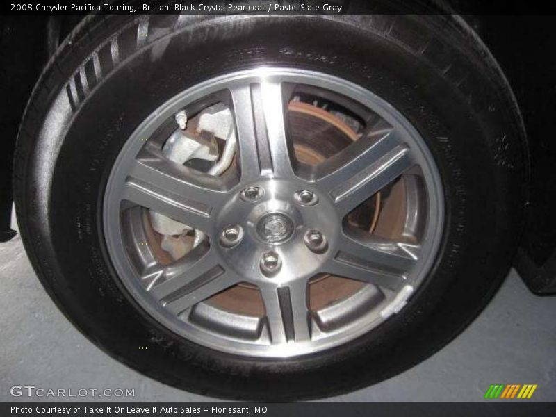 Brilliant Black Crystal Pearlcoat / Pastel Slate Gray 2008 Chrysler Pacifica Touring