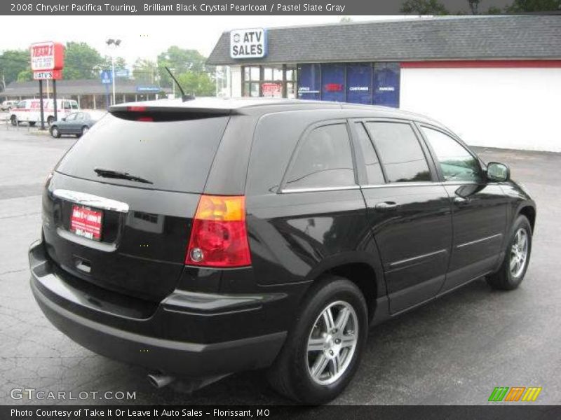 Brilliant Black Crystal Pearlcoat / Pastel Slate Gray 2008 Chrysler Pacifica Touring