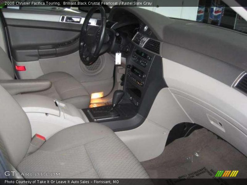 Brilliant Black Crystal Pearlcoat / Pastel Slate Gray 2008 Chrysler Pacifica Touring