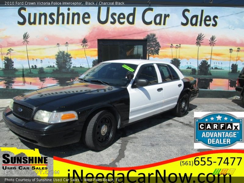 Black / Charcoal Black 2010 Ford Crown Victoria Police Interceptor