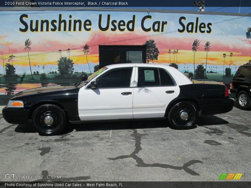 Black / Charcoal Black 2010 Ford Crown Victoria Police Interceptor