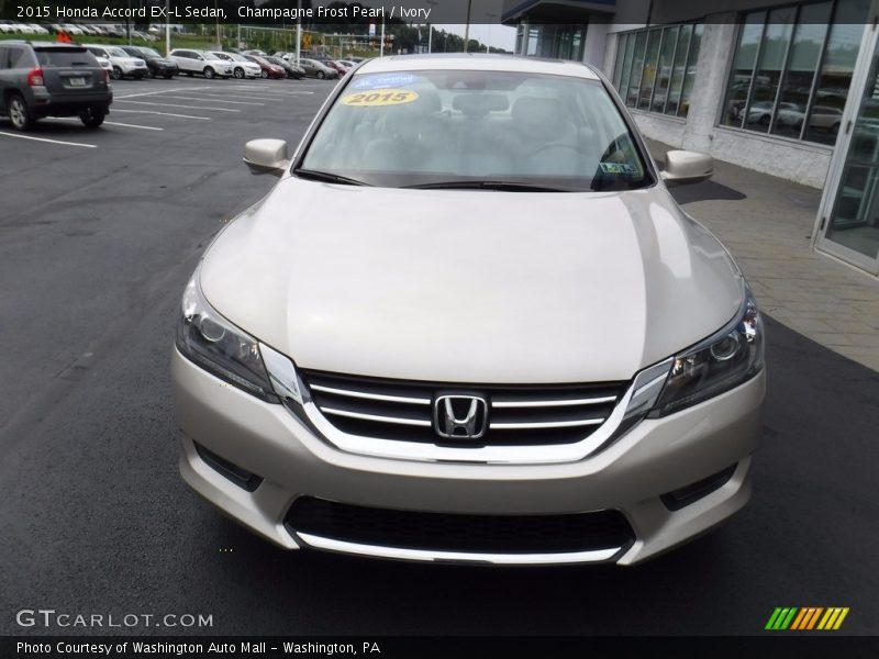 Champagne Frost Pearl / Ivory 2015 Honda Accord EX-L Sedan