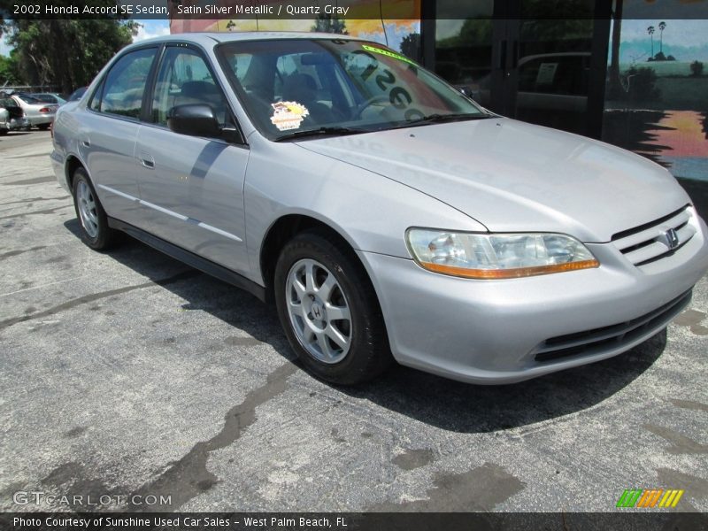 Satin Silver Metallic / Quartz Gray 2002 Honda Accord SE Sedan