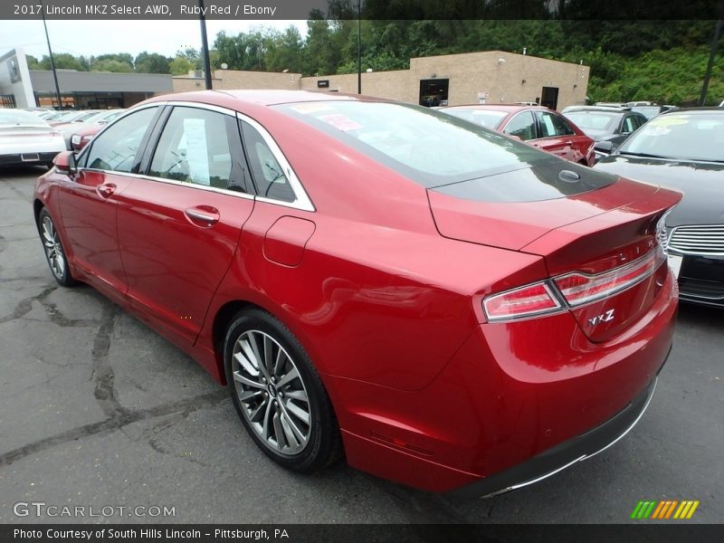 Ruby Red / Ebony 2017 Lincoln MKZ Select AWD