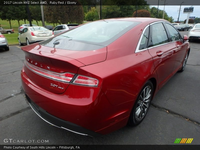 Ruby Red / Ebony 2017 Lincoln MKZ Select AWD