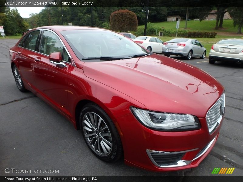 Ruby Red / Ebony 2017 Lincoln MKZ Select AWD