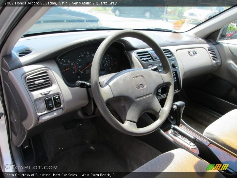 Satin Silver Metallic / Quartz Gray 2002 Honda Accord SE Sedan