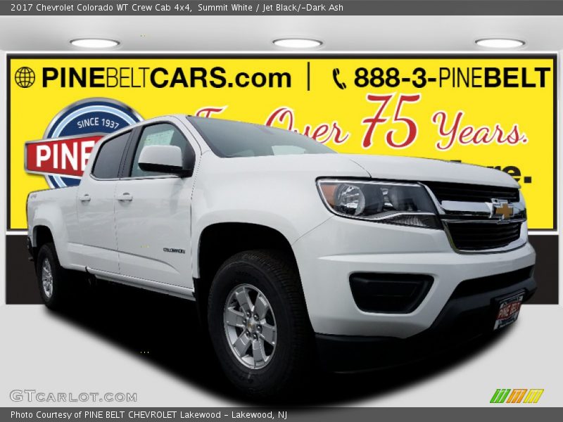 Summit White / Jet Black/­Dark Ash 2017 Chevrolet Colorado WT Crew Cab 4x4