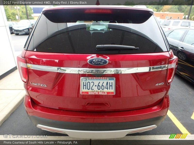 Ruby Red / Ebony Black 2017 Ford Explorer Limited 4WD