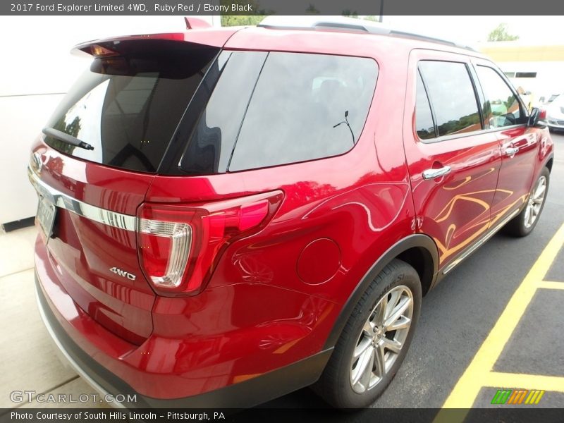 Ruby Red / Ebony Black 2017 Ford Explorer Limited 4WD