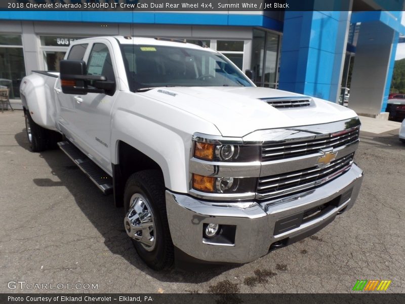 Summit White / Jet Black 2018 Chevrolet Silverado 3500HD LT Crew Cab Dual Rear Wheel 4x4