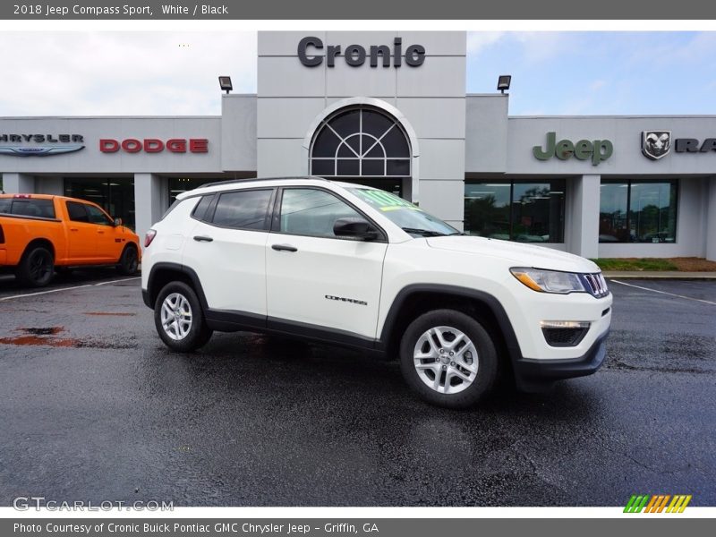 White / Black 2018 Jeep Compass Sport