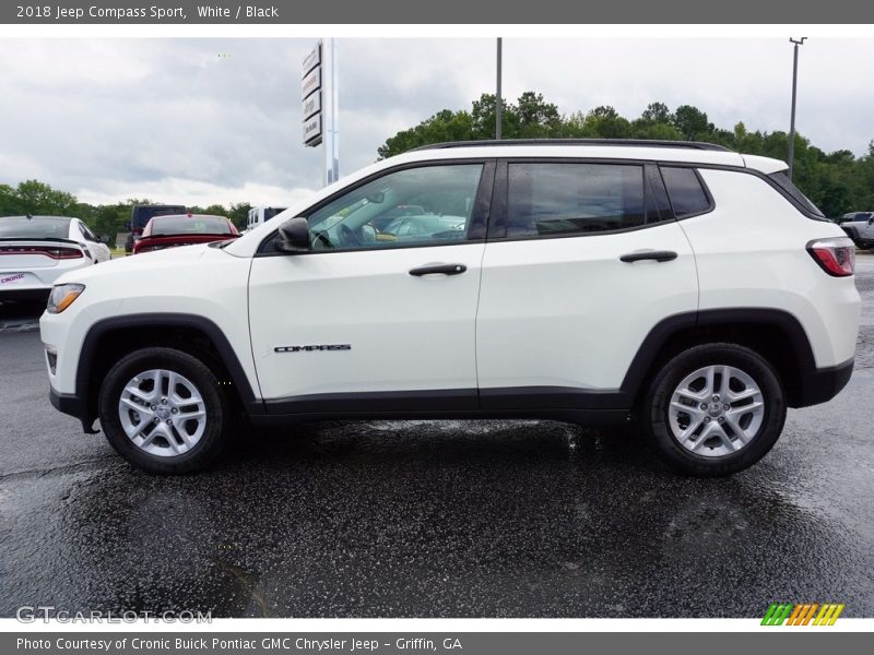 White / Black 2018 Jeep Compass Sport