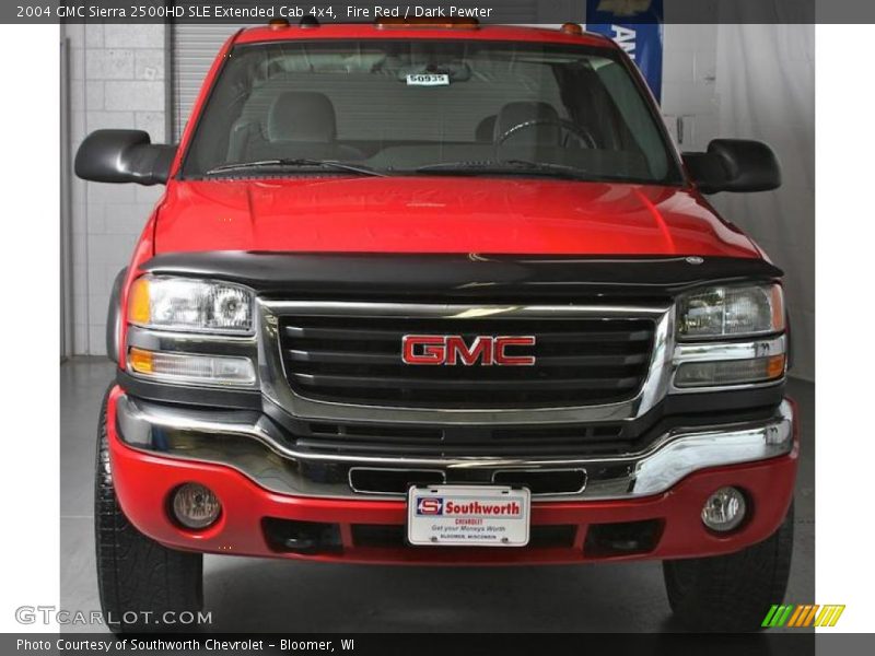 Fire Red / Dark Pewter 2004 GMC Sierra 2500HD SLE Extended Cab 4x4