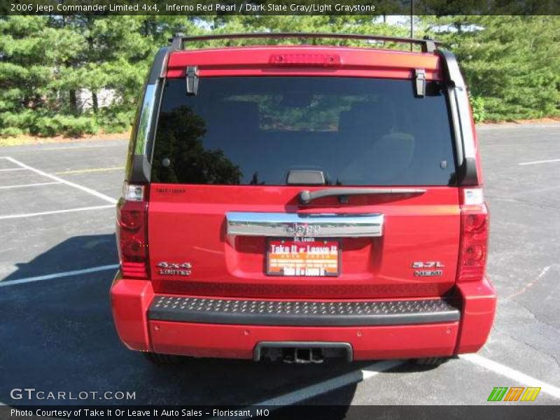 Inferno Red Pearl / Dark Slate Gray/Light Graystone 2006 Jeep Commander Limited 4x4
