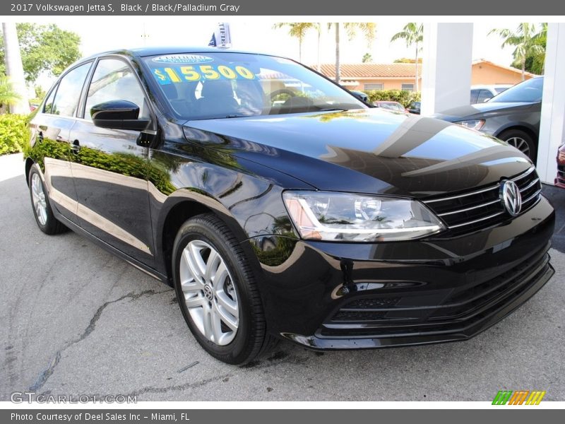 Black / Black/Palladium Gray 2017 Volkswagen Jetta S