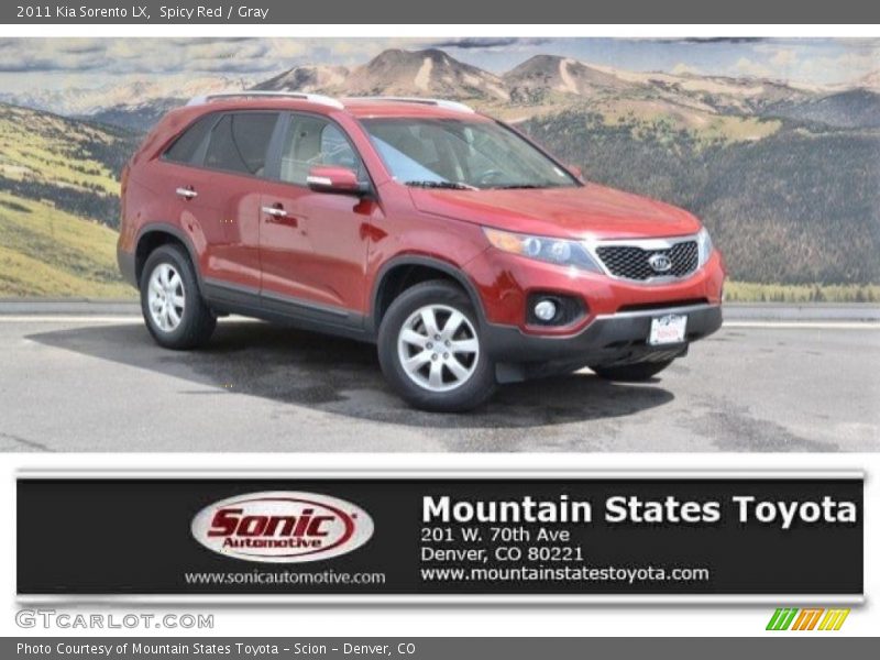 Spicy Red / Gray 2011 Kia Sorento LX