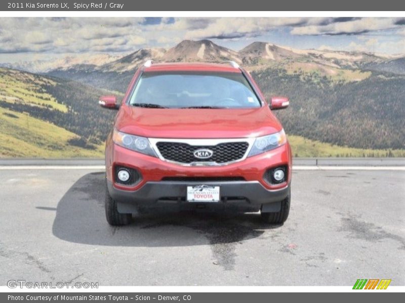 Spicy Red / Gray 2011 Kia Sorento LX