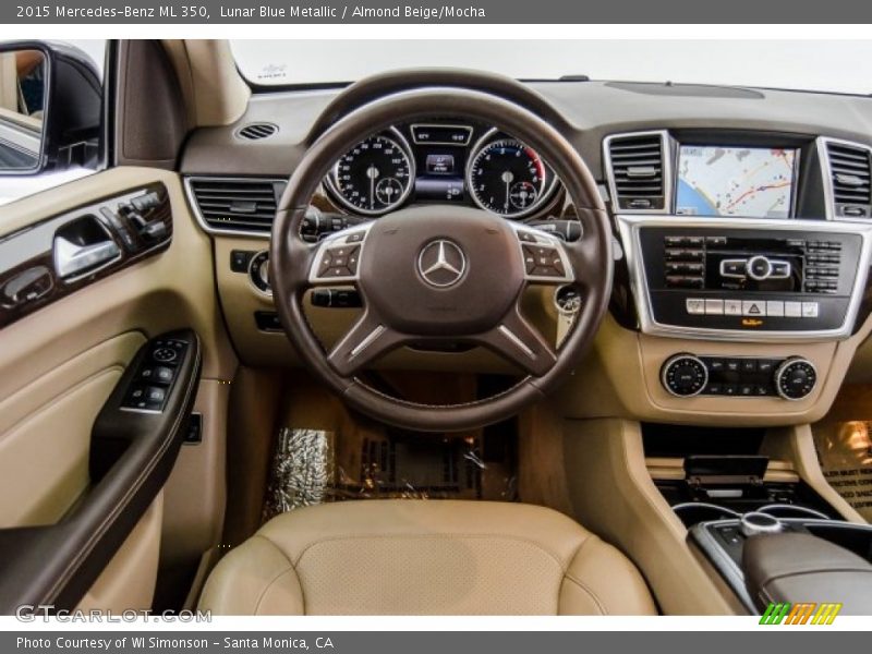 Lunar Blue Metallic / Almond Beige/Mocha 2015 Mercedes-Benz ML 350