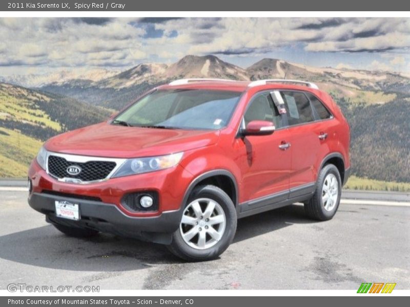 Spicy Red / Gray 2011 Kia Sorento LX