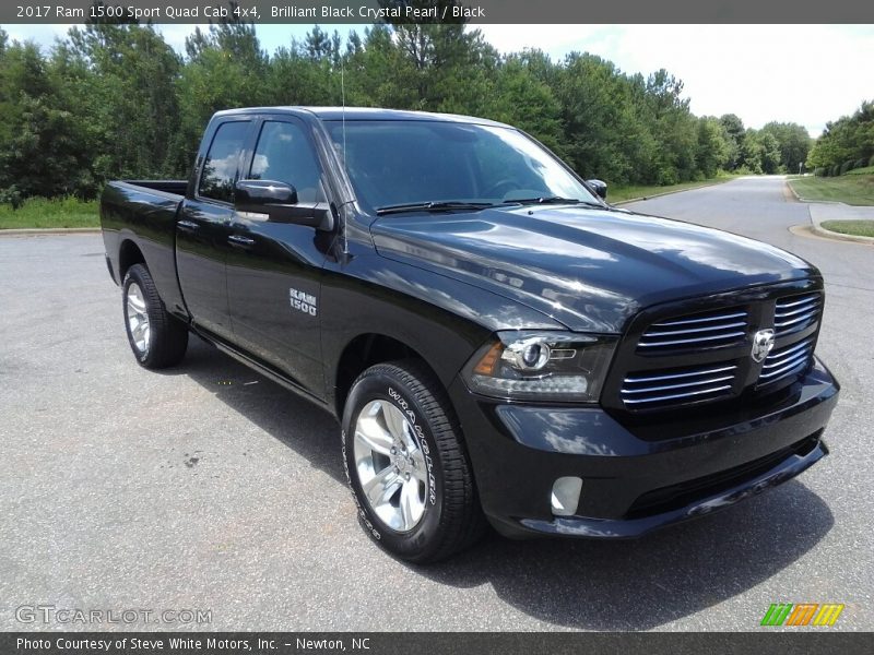 Brilliant Black Crystal Pearl / Black 2017 Ram 1500 Sport Quad Cab 4x4