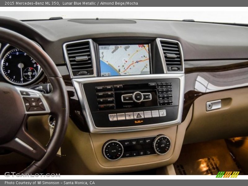 Lunar Blue Metallic / Almond Beige/Mocha 2015 Mercedes-Benz ML 350