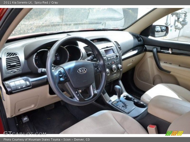 Spicy Red / Gray 2011 Kia Sorento LX