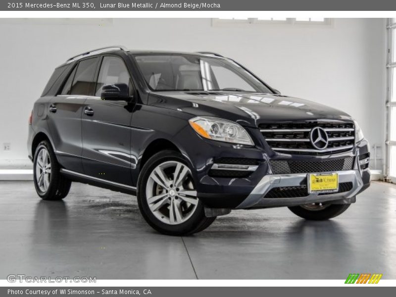 Lunar Blue Metallic / Almond Beige/Mocha 2015 Mercedes-Benz ML 350