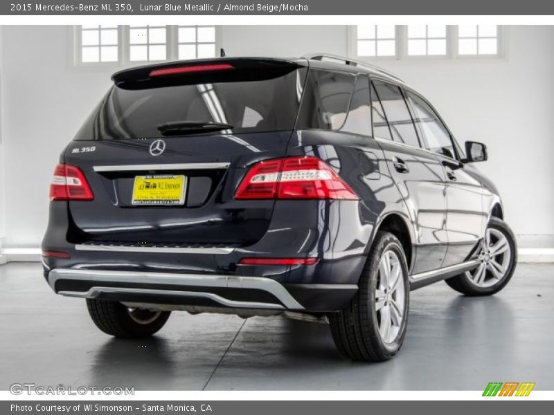 Lunar Blue Metallic / Almond Beige/Mocha 2015 Mercedes-Benz ML 350