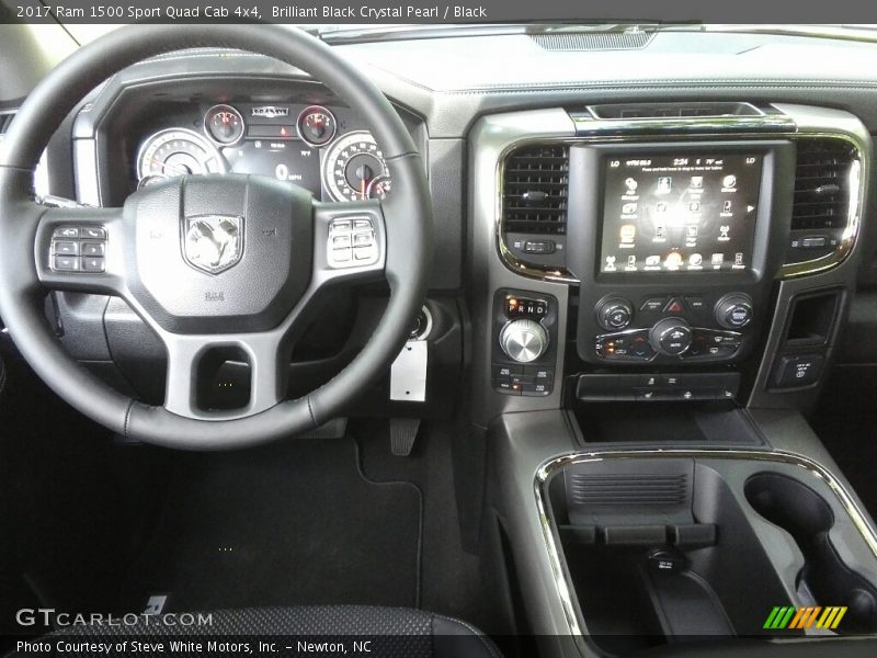 Brilliant Black Crystal Pearl / Black 2017 Ram 1500 Sport Quad Cab 4x4
