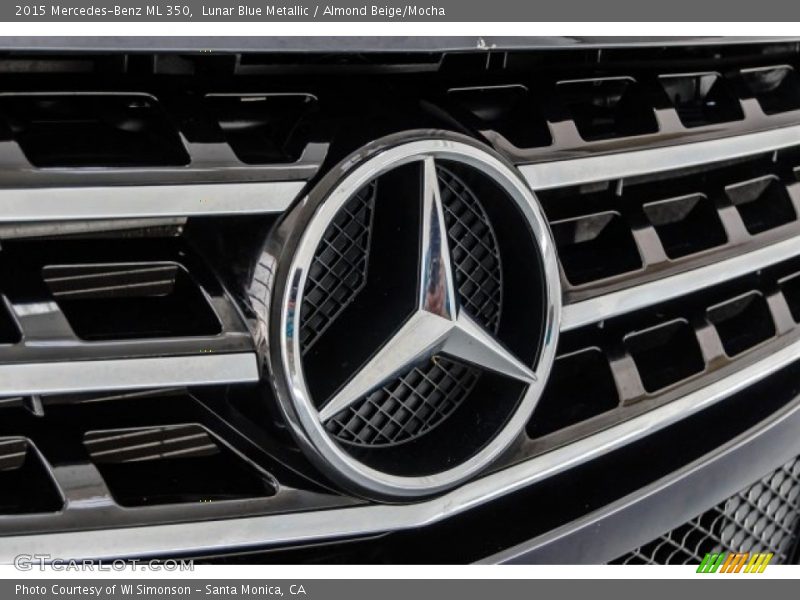 Lunar Blue Metallic / Almond Beige/Mocha 2015 Mercedes-Benz ML 350