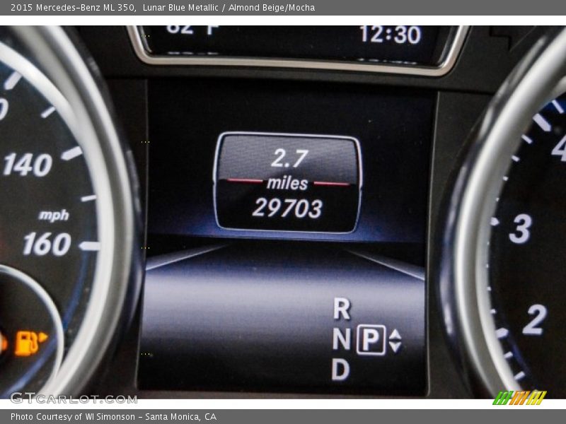 Lunar Blue Metallic / Almond Beige/Mocha 2015 Mercedes-Benz ML 350