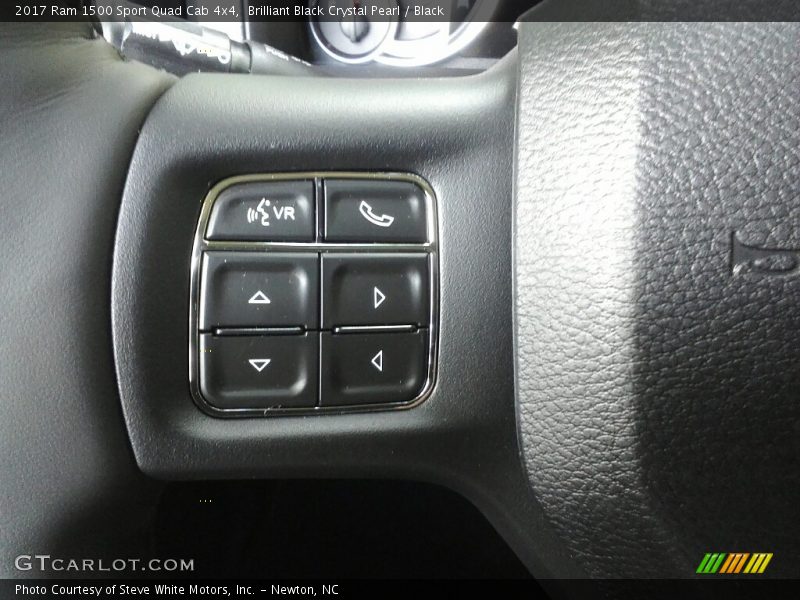Brilliant Black Crystal Pearl / Black 2017 Ram 1500 Sport Quad Cab 4x4