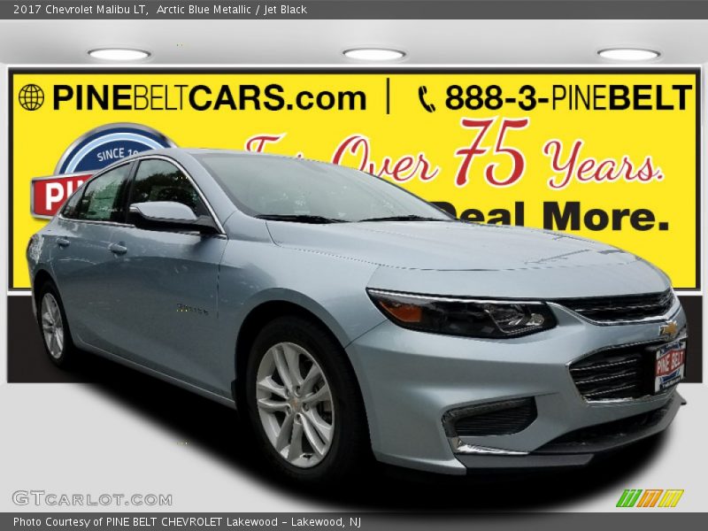 Arctic Blue Metallic / Jet Black 2017 Chevrolet Malibu LT