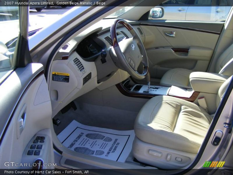 Golden Beige Metallic / Beige 2007 Hyundai Azera Limited